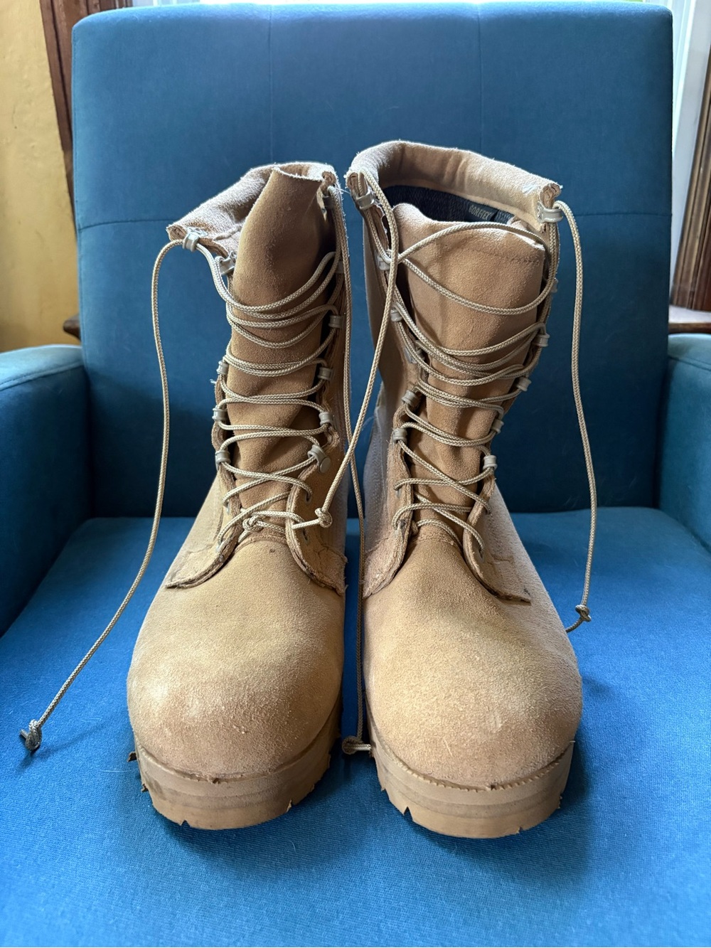 GORE-TEX Tan Suede Lace-Up Hiking Boots